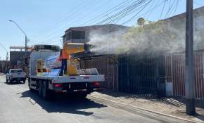 Camión electrohidráulico con cañón es el nuevo “refuerzo” de municipio para enfrentar la pandemia [FOTOS]