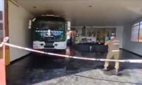 Amago de incendio afectó a carro de Bomberos en cuartel de Antofagasta [VIDEO + FOTOS]